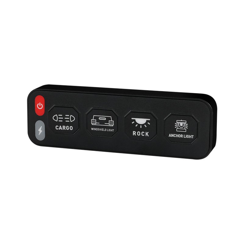Universal Electronic Relay System Circuit Control Box LED On-Off Car Switch Panel 6 Gang Switch Panel for Car Partol