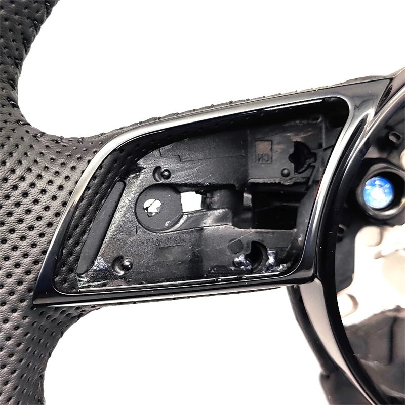 Fully Perforated Leather Steering Wheel For Audi RS3 RS4 RS5 A3 A4 B9 A5 S3 S4 S5 2017-2021Car Accessories