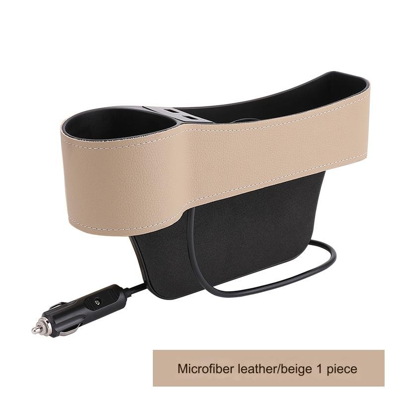 Car Interior Seat Side Armrest Console Box ABS Leather Cover Automotive Accessories Front Seat Organizer for Cars