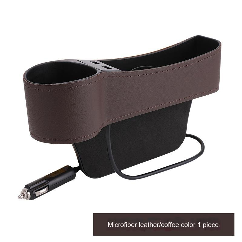 Car Interior Seat Side Armrest Console Box ABS Leather Cover Automotive Accessories Front Seat Organizer for Cars