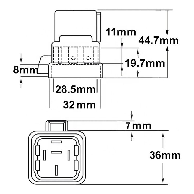 Waterproof 12VDC 40A 5 Pin SPDT Automotive Relay w Socket
