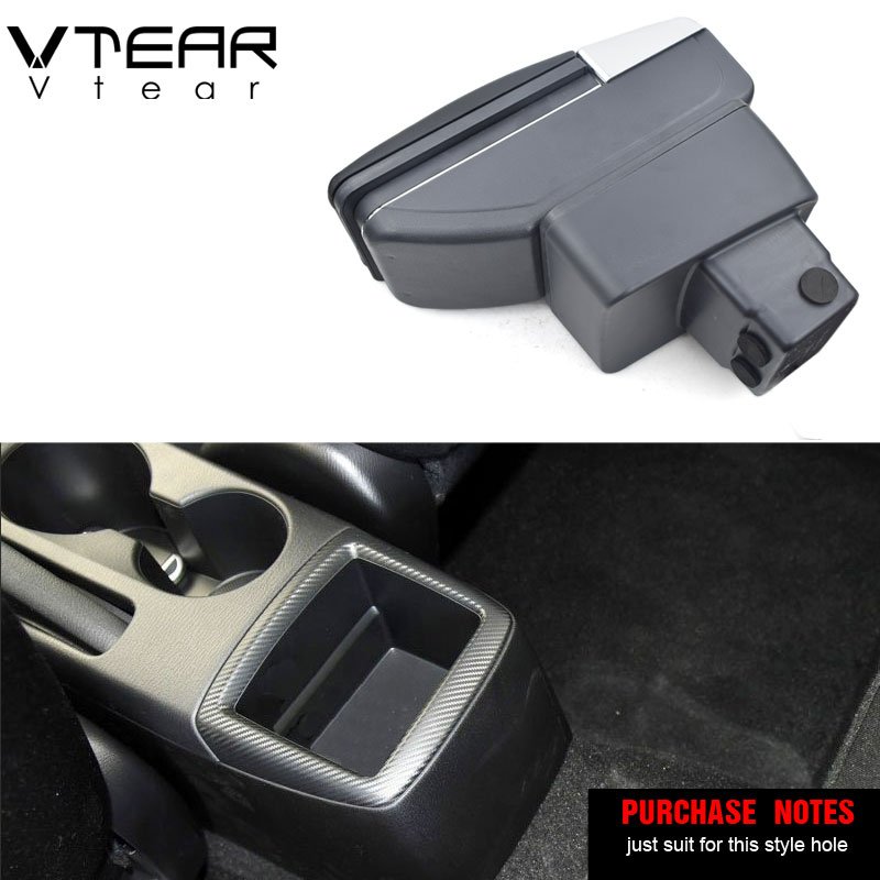 Vtear for Mazda 2/demio Armrest Central Store Content Storage Box Interior Arm Rest Cup Holder Car-styling Accessories 15-18