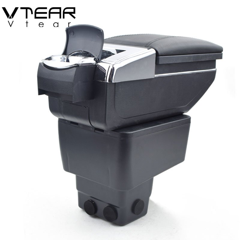Vtear for Mazda 2/demio Armrest Central Store Content Storage Box Interior Arm Rest Cup Holder Car-styling Accessories 15-18