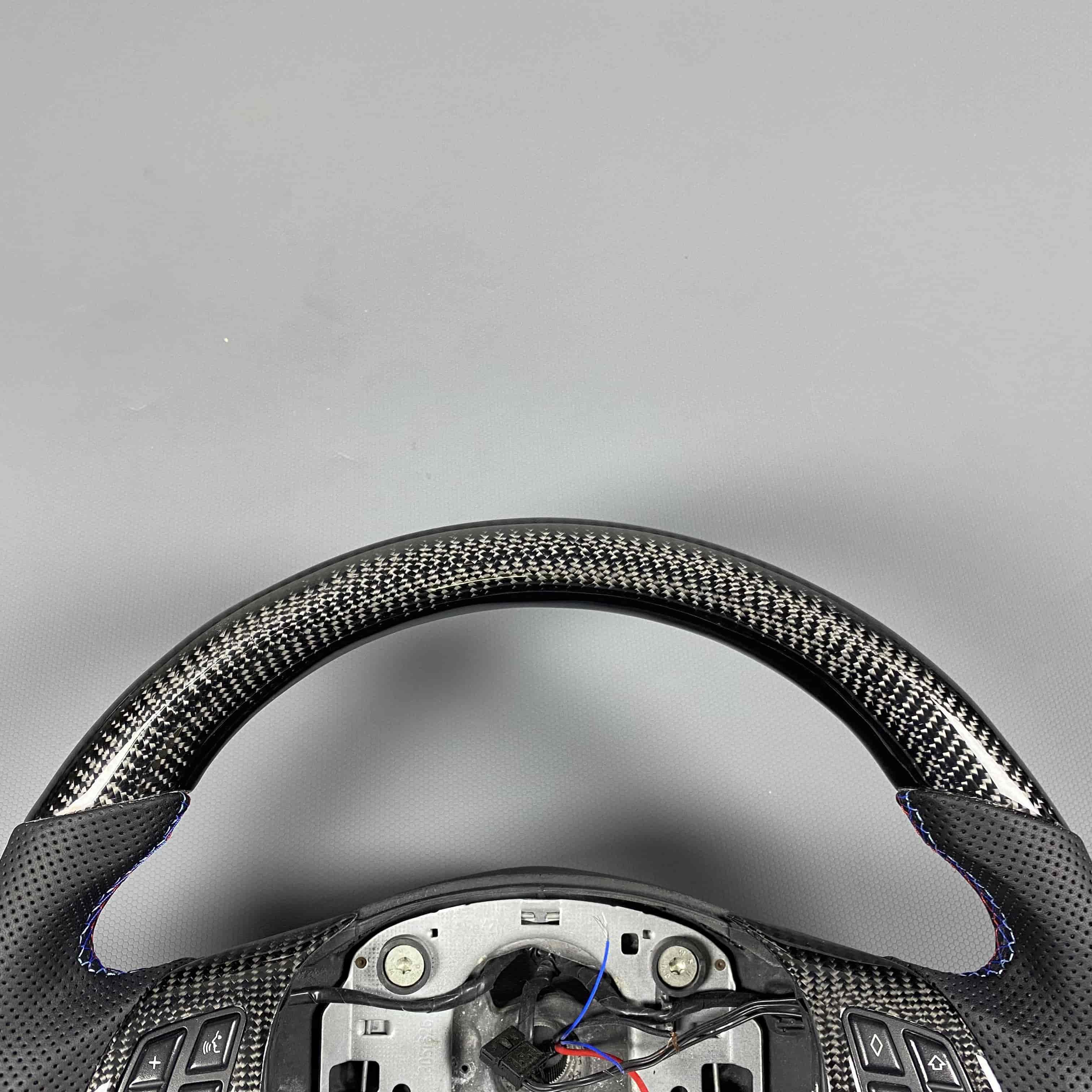Customized perforated leather carbon fiber steering wheel for BMW E90 E92 E93 M3 be Customized car sports style