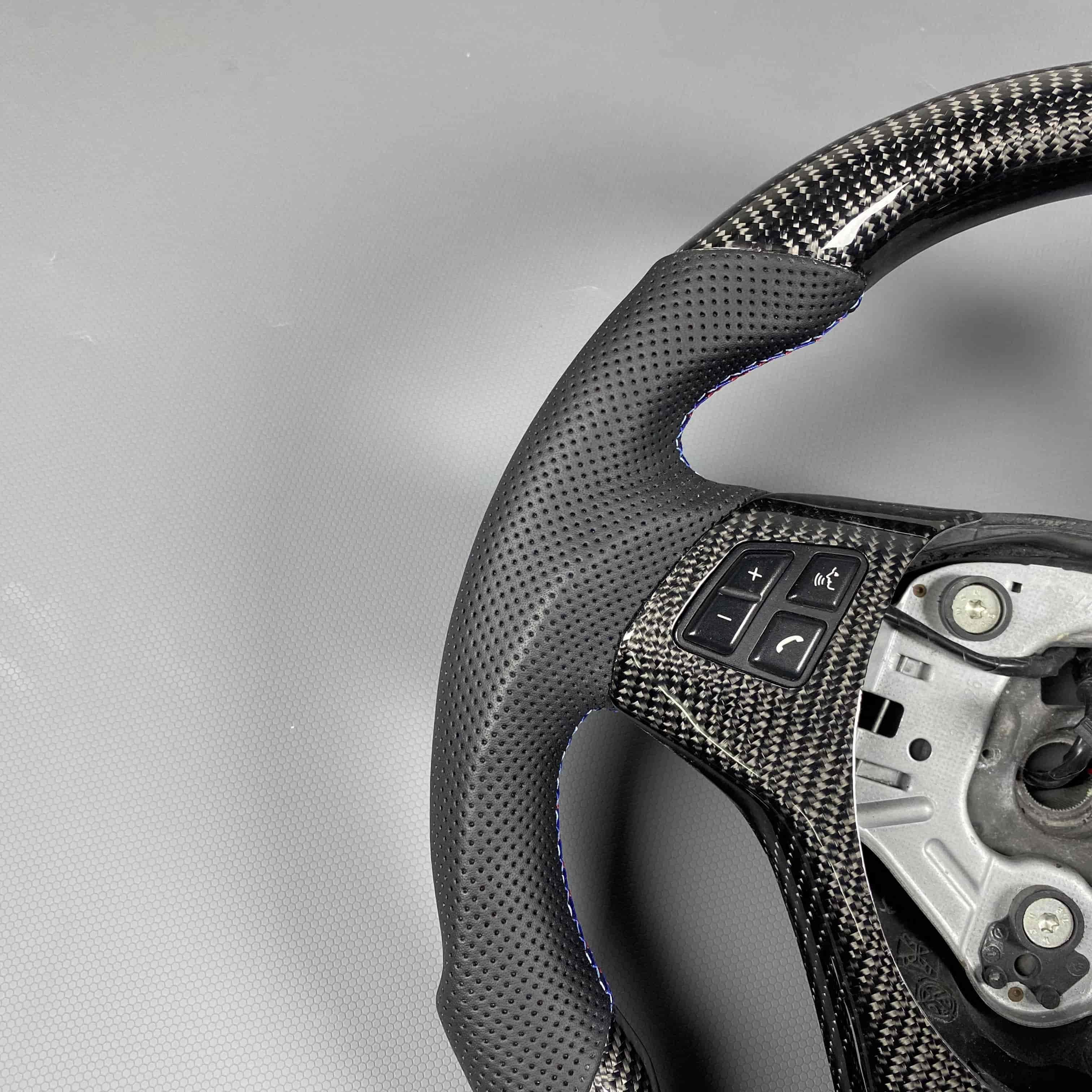 Customized perforated leather carbon fiber steering wheel for BMW E90 E92 E93 M3 be Customized car sports style