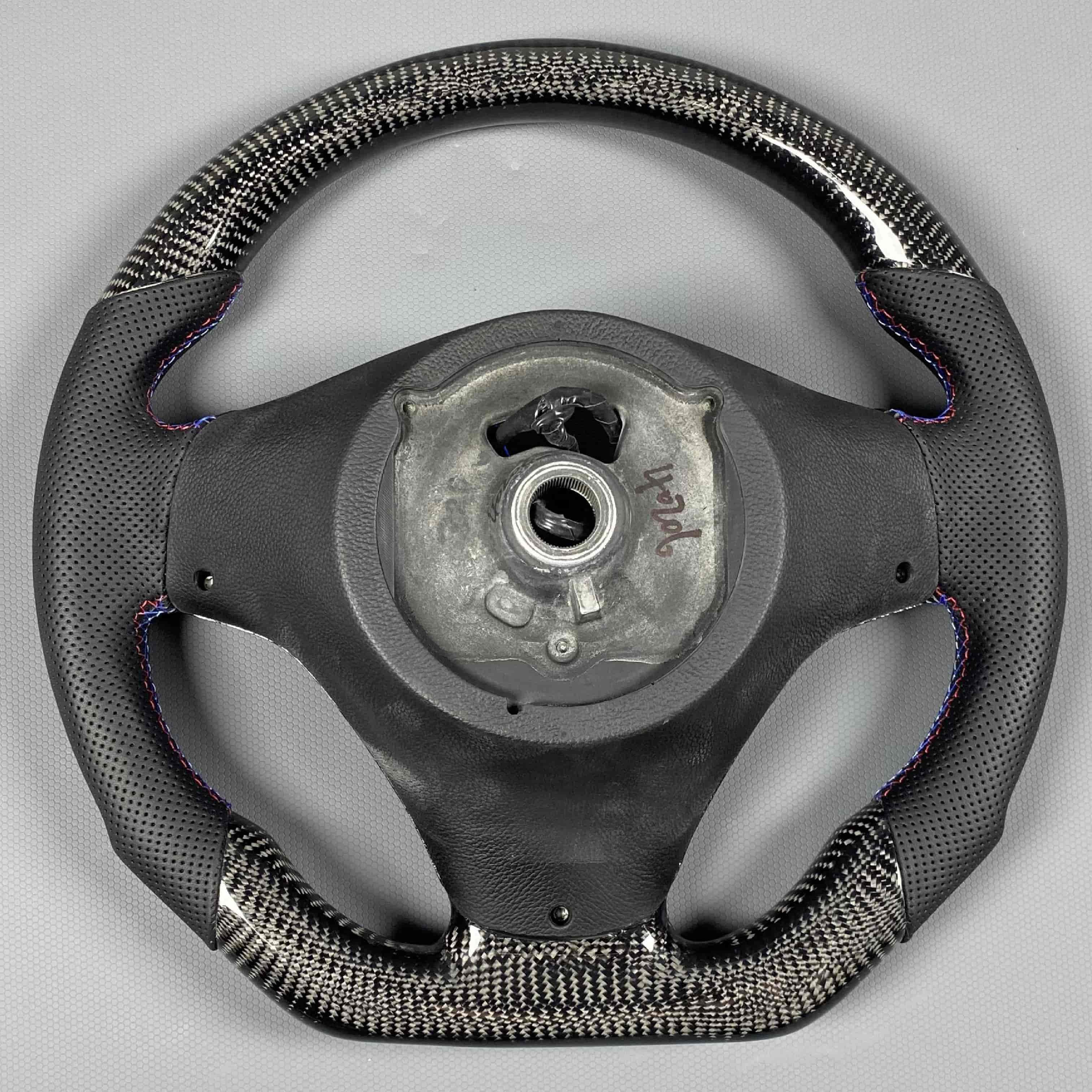 Customized perforated leather carbon fiber steering wheel for BMW E90 E92 E93 M3 be Customized car sports style