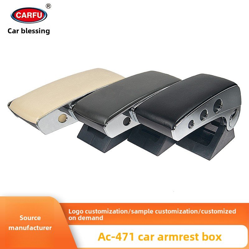 Universal 90° Rotating Car Handrail Box with Central Armrest Punch-Free Storage Cup Holder Foreign Trade