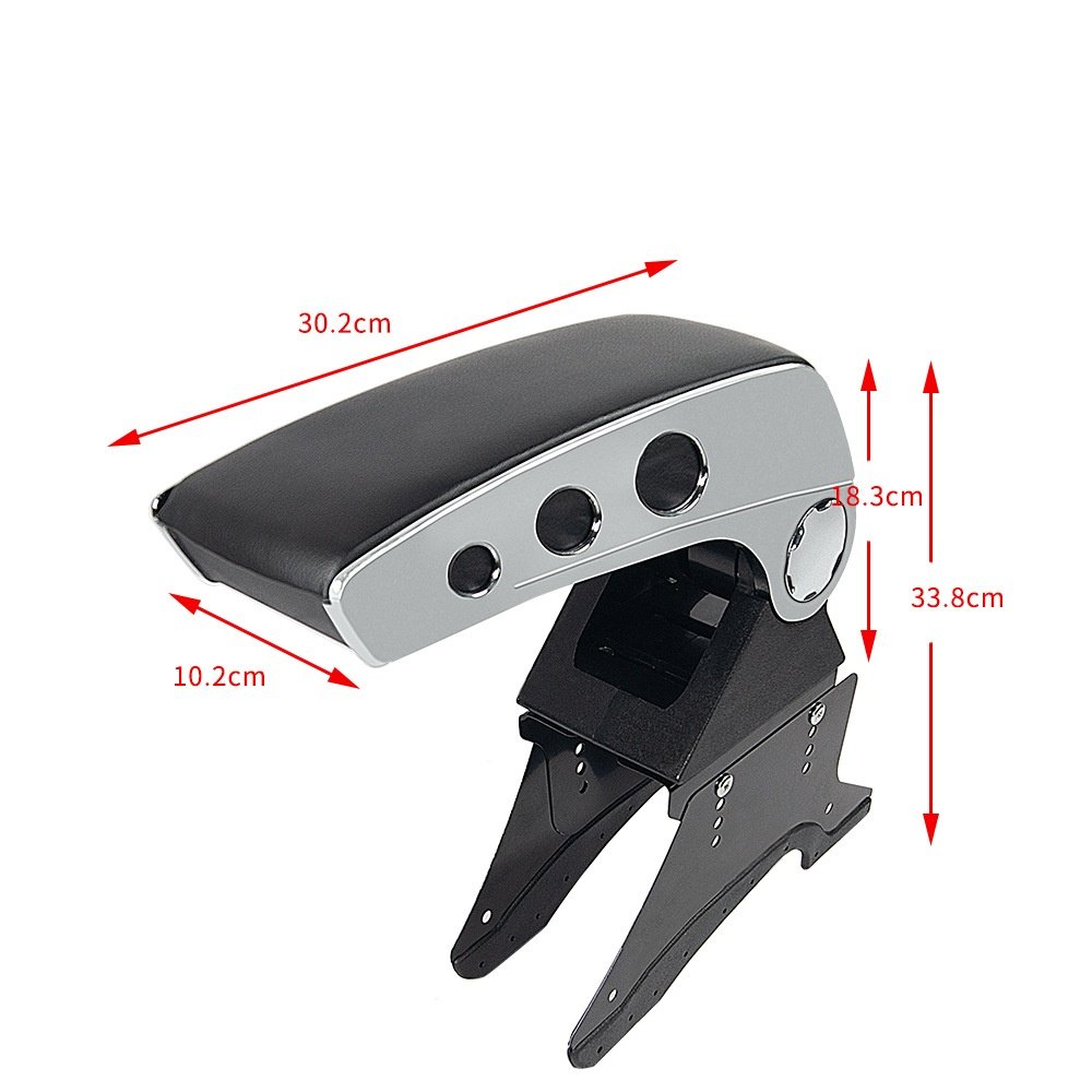 Universal 90° Rotating Car Handrail Box with Central Armrest Punch-Free Storage Cup Holder Foreign Trade