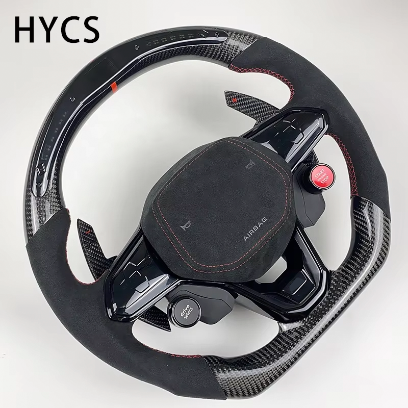 Factory hot sale car interior accessories carbon fiber steering wheel for Volkswagen Golf 8 MK8