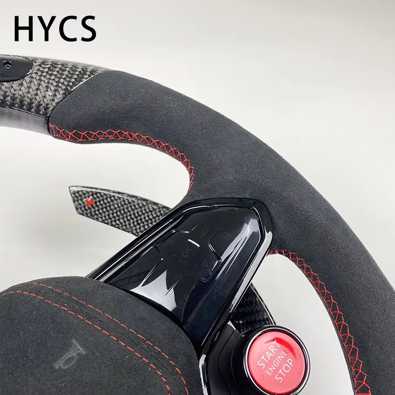 Factory hot sale car interior accessories carbon fiber steering wheel for Volkswagen Golf 8 MK8