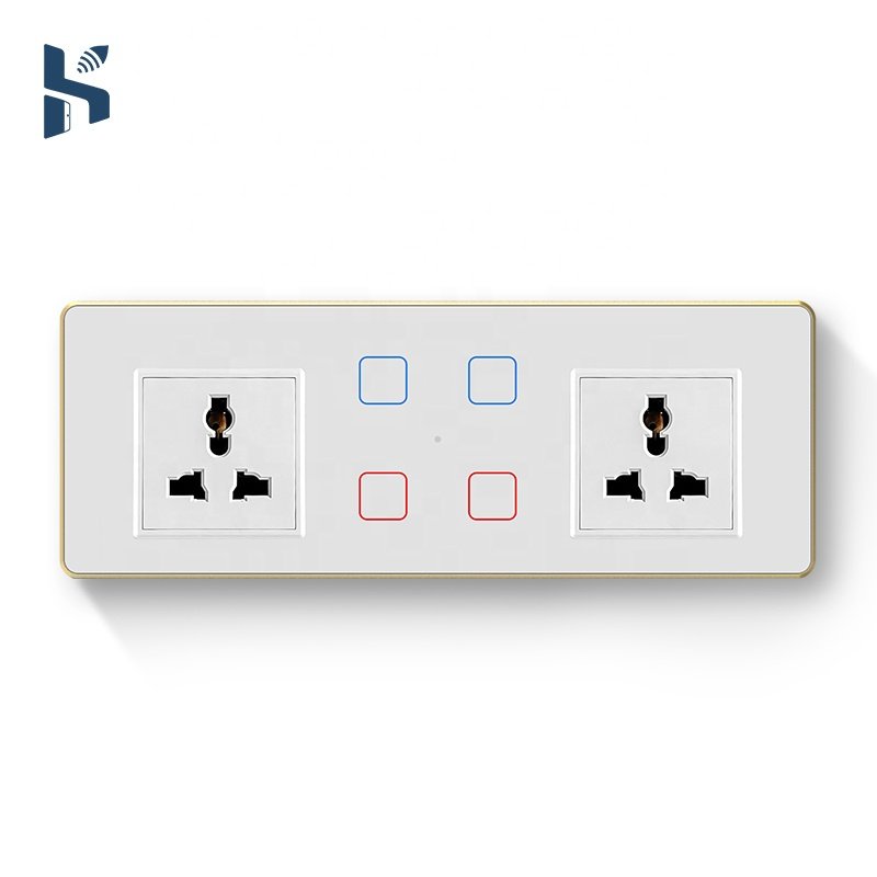 New Indian Standard 6M Touch Glass Switch Tuya Zigbee Smart Light Control Switch Wall Fan Dimmer Switch