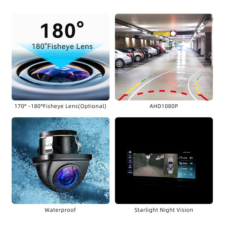 Wemaer Waterproof IP68 Reverse Camera LED Lights Parking Reversing Backup HD CMOS Sensor Wide Rear View Car Camera