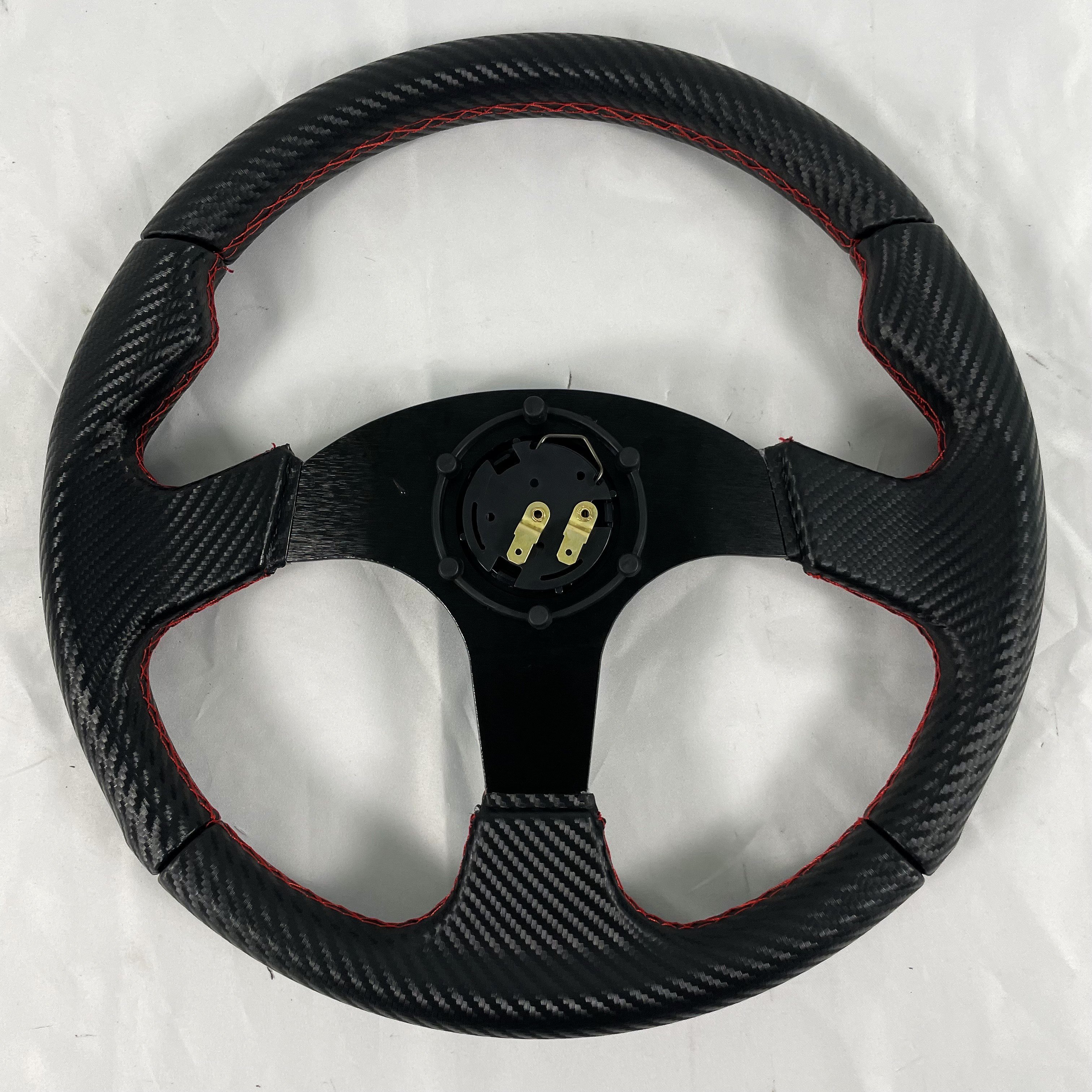 TRAPLY Best Selling 350mm Black Pvc Fiber Racing Steering Wheel