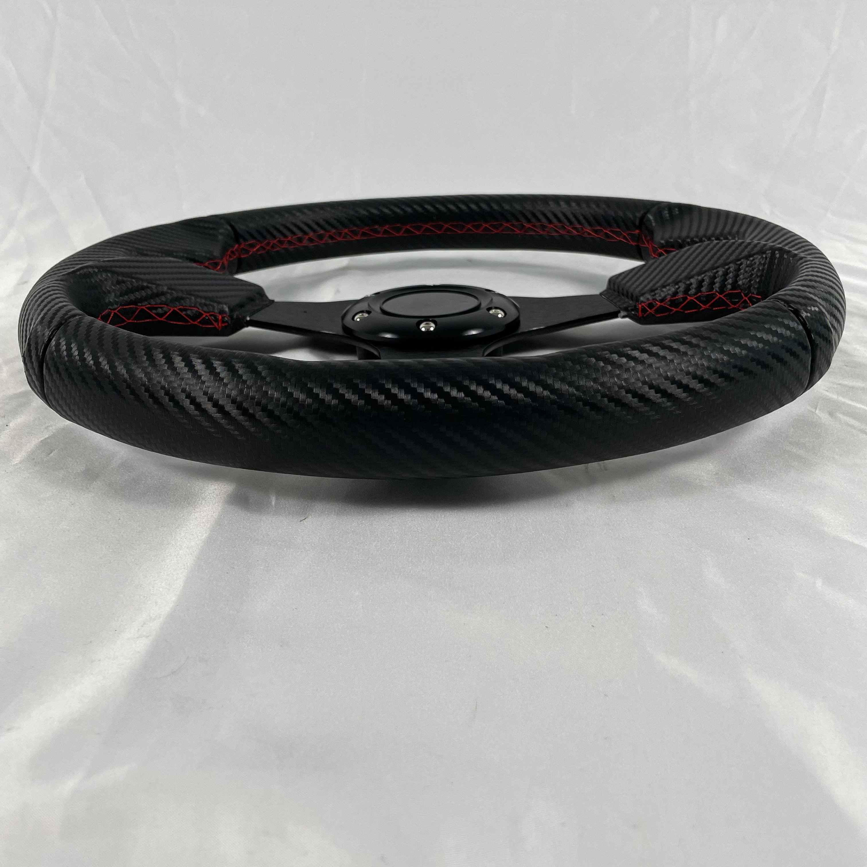 TRAPLY Best Selling 350mm Black Pvc Fiber Racing Steering Wheel