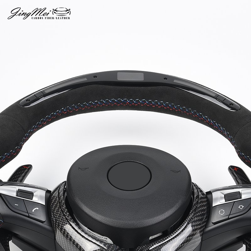 For BMW F10 Carbon Fiber Steering Wheel 5-7Series M5 M6 M8 F01 F02 F03 F12 F13 F13 F07 F90 F92 F93Leather Steering Wheel