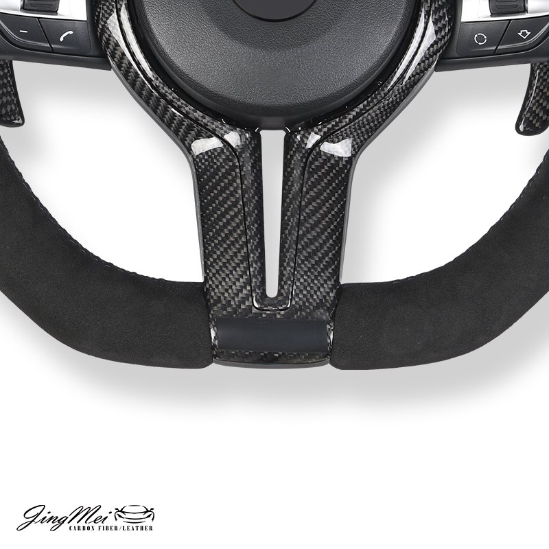 For BMW F10 Carbon Fiber Steering Wheel 5-7Series M5 M6 M8 F01 F02 F03 F12 F13 F13 F07 F90 F92 F93Leather Steering Wheel