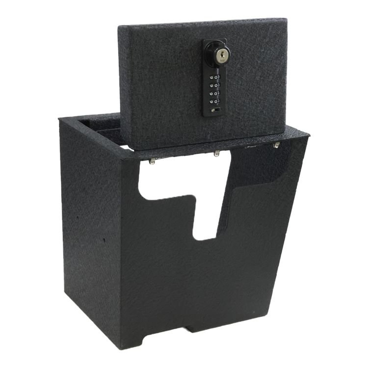 New Luxury Steel Car Gun Safe for 2018-2024 Ford Explorer Interior Accessory Armrest Box Secure Storage Console Safe