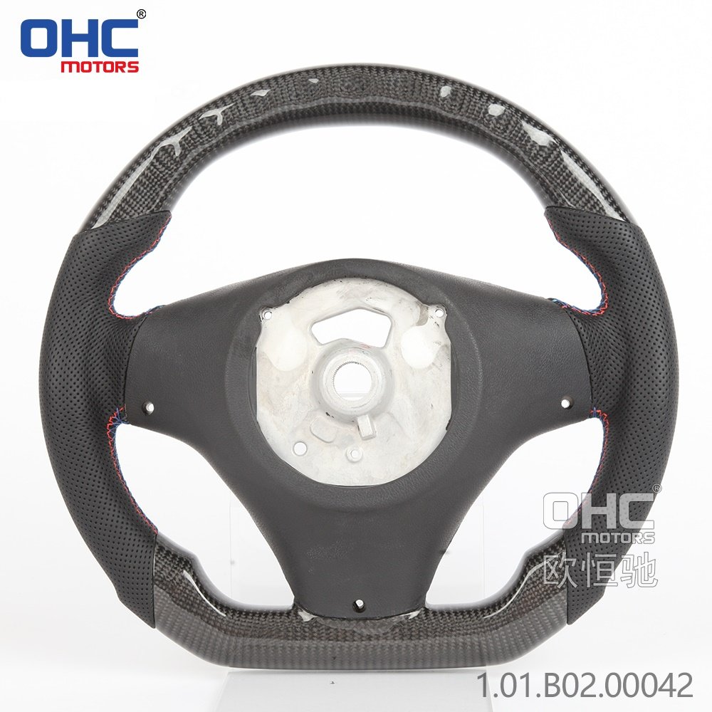 B-MW E90 LED Carbon Fiber Steering Wheel Fit for BMW 3 Series 335i E90 E91 E92 E93 M3 Racing Car Steering Wheel ohc motors