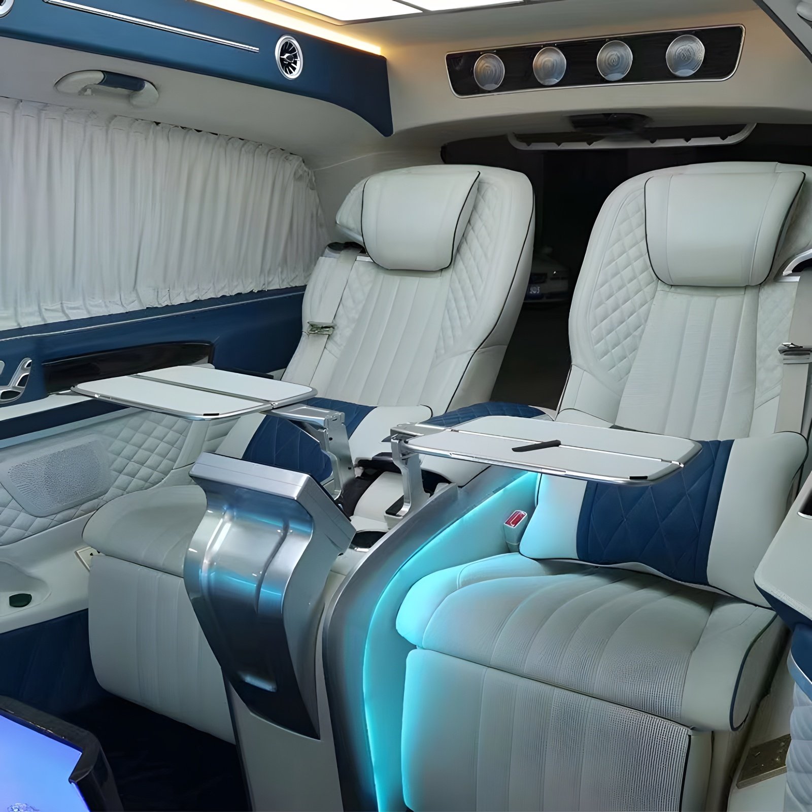 Auto Interior Rear Middle Seat Center Armrest Console With Table Plate for Mercedes Benz V260/vito/v Class