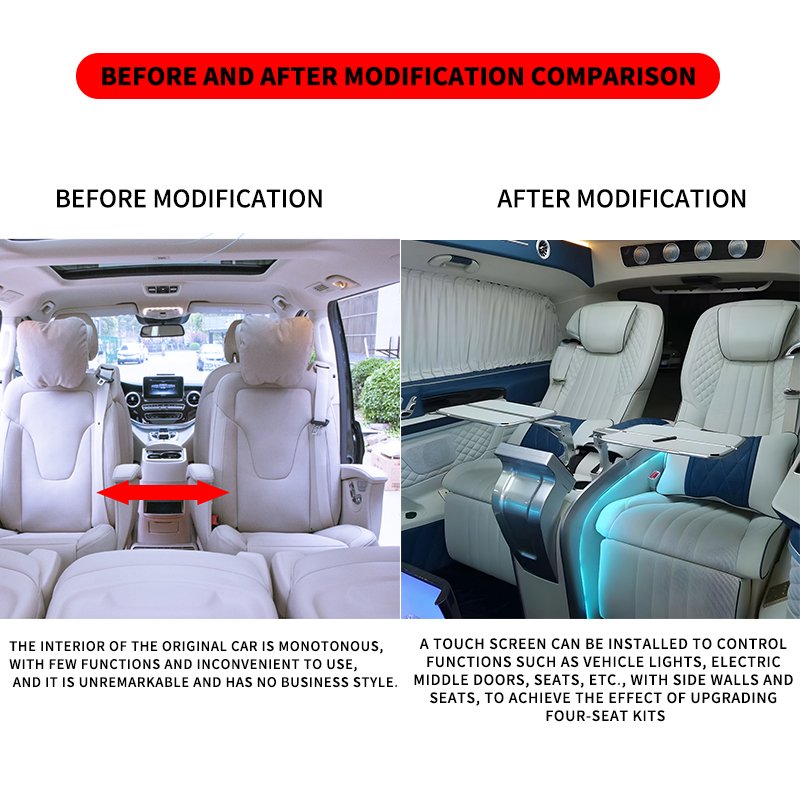 Auto Interior Rear Middle Seat Center Armrest Console With Table Plate for Mercedes Benz V260/vito/v Class