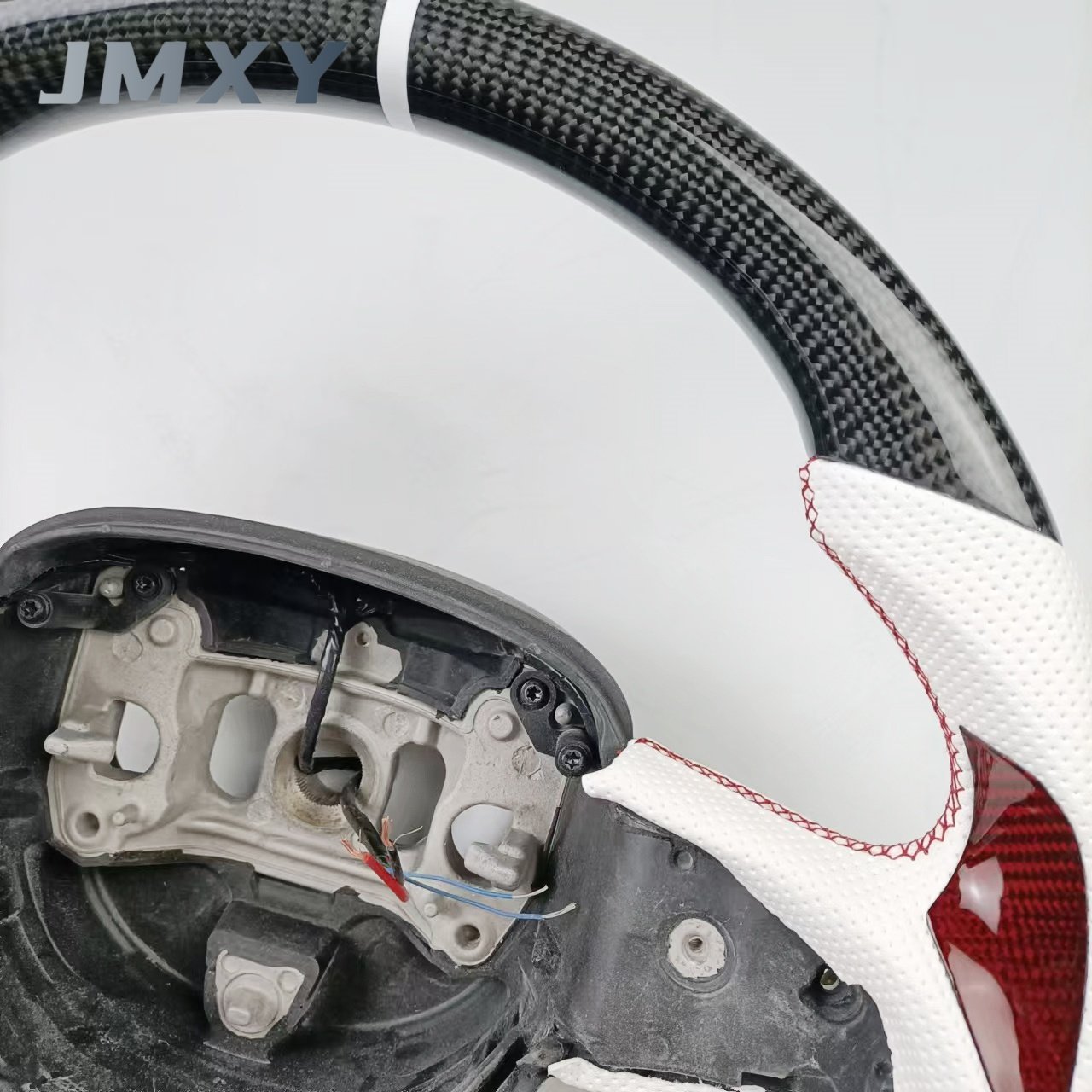 Custom Racing Car Steering Wheel for 2014-2019 Dodge Challenger Charger SRT Made with Real Carbon Fiber
