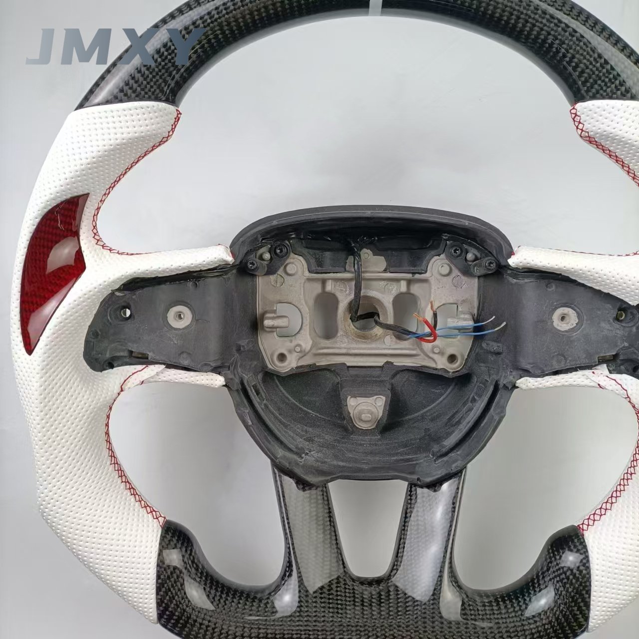 Custom Racing Car Steering Wheel for 2014-2019 Dodge Challenger Charger SRT Made with Real Carbon Fiber