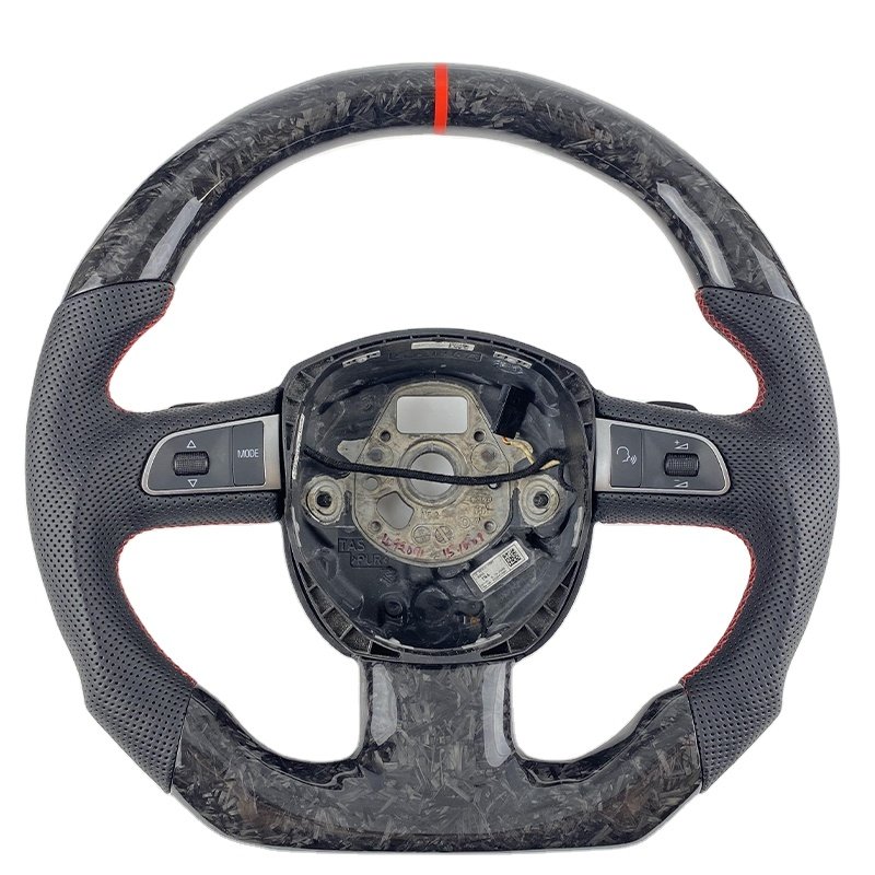 Custom car interior forged carbon fiber steering wheel for Audi A5 S5 before 2010