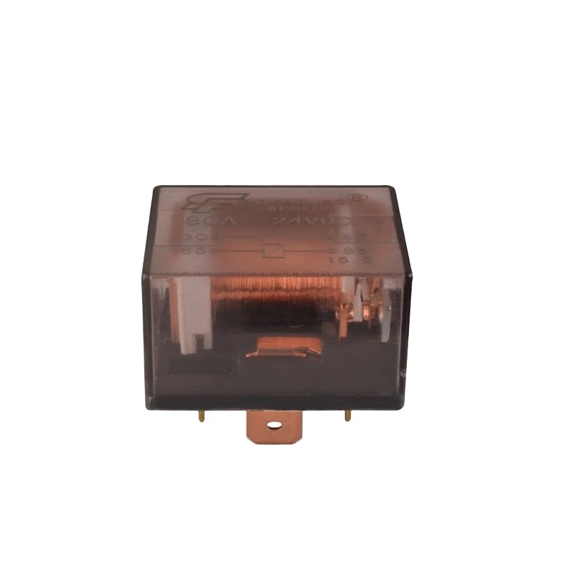 Wide Foot Automotive Car Relay 28x28x25.5mm 12V 24V (4 or 5 Pins) 80A Rated Isolation Current Auto Relay