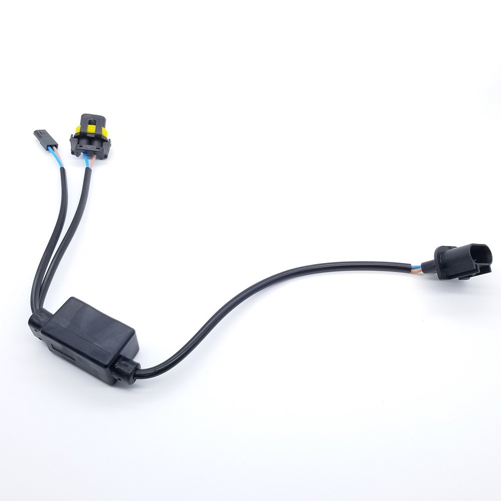 HID Xenon Headlight Bulb Decoder Car H13 High Low Hi/lo Bulbs Connecting Wire Harness H13 Bi-xenon Headlamps Relay