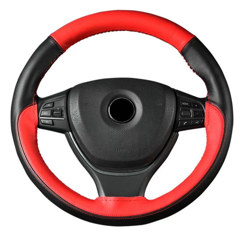 2021 Fashion DIY Hand Sewing Car Steering Wheel Cover Soft Anti slip Microfiber leather