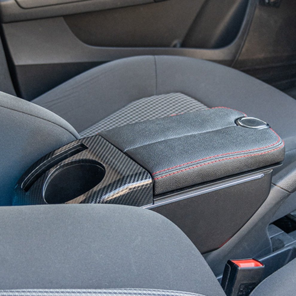 Hot Sell Car Interior Accessories Universal Luxury Leather Adjustable Extensible 7USB Charging Car Armrest Box With LED Light