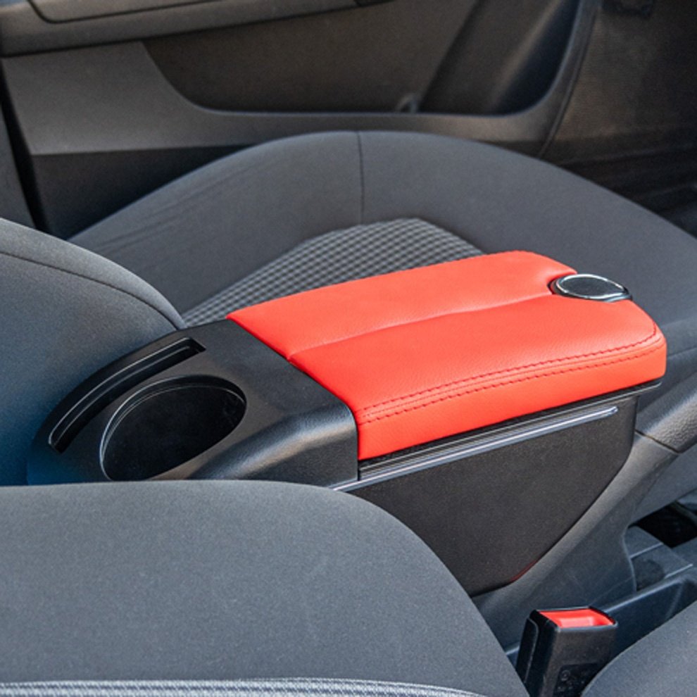 Hot Sell Car Interior Accessories Universal Luxury Leather Adjustable Extensible 7USB Charging Car Armrest Box With LED Light