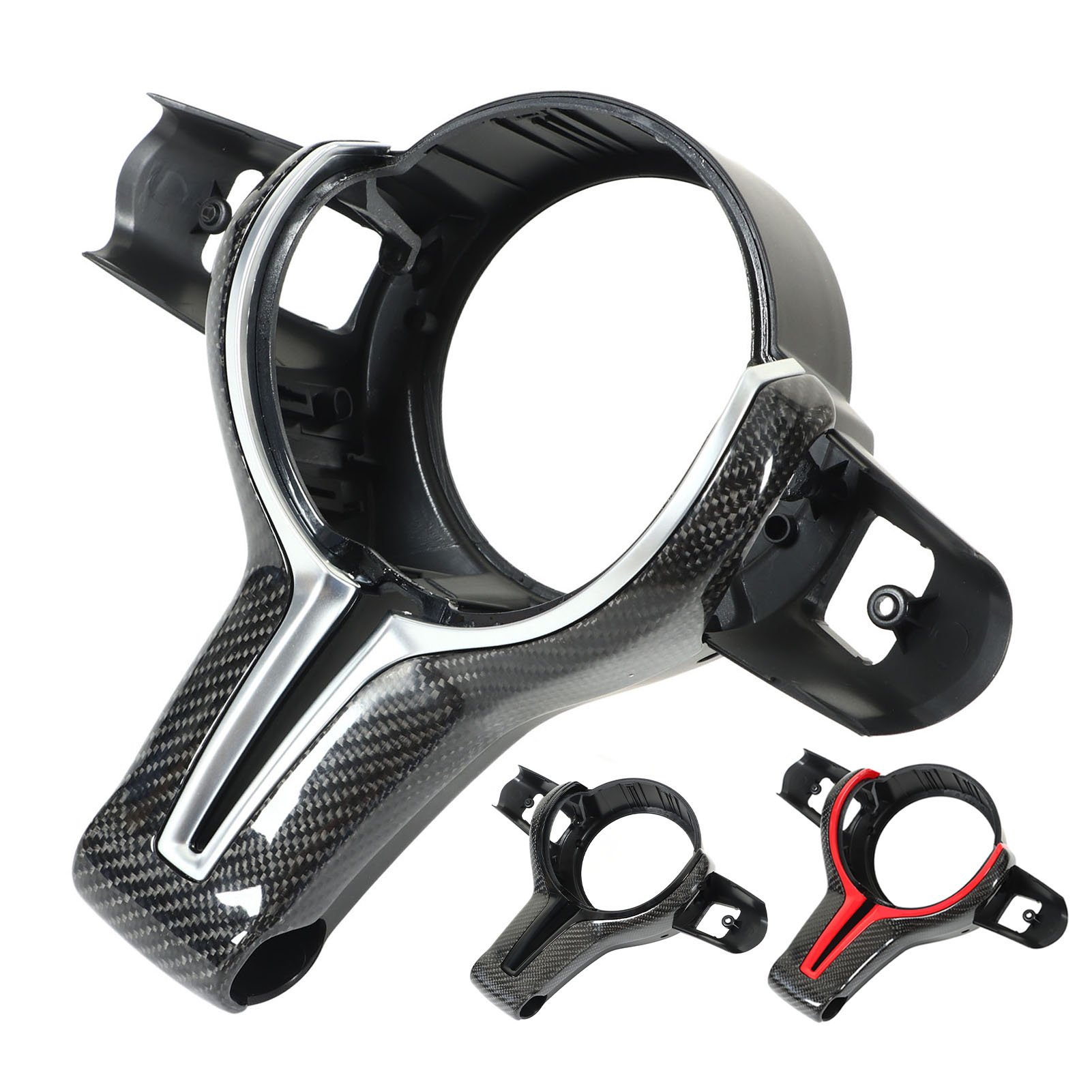 Carbon Fiber Center Trim Replacement For BMW F20 F22 F30 F32 F10 F06 F15 F16 F80 F87 Car Steering Wheel Cover Trim