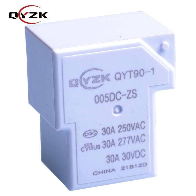 QYZK Black Load 30A 250VAC Mini Rele 5feets 6 Pines Coil DC 5v T90 Power Relay for Household Appliances