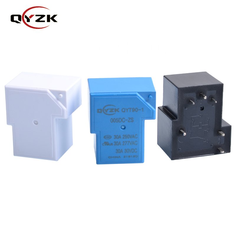 QYZK Black Load 30A 250VAC Mini Rele 5feets 6 Pines Coil DC 5v T90 Power Relay for Household Appliances