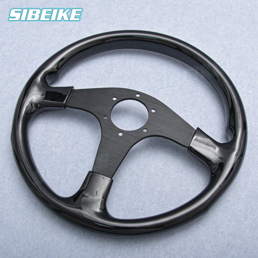 Car Interior Parts 14Inch JDM Racing Sport Steering Wheel ABS Universal Black Gaming Sim Steering Wheel Car Accessories
