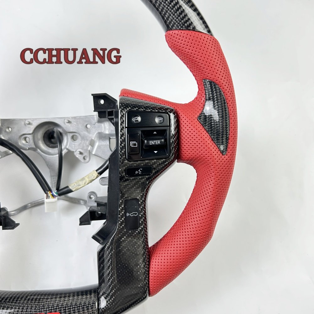 Popular custom carbon fiber steering wheel for Toyota Land Cruiser Prado sports styling steering wheel modification