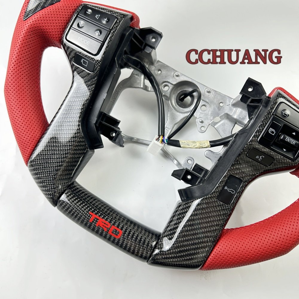 Popular custom carbon fiber steering wheel for Toyota Land Cruiser Prado sports styling steering wheel modification