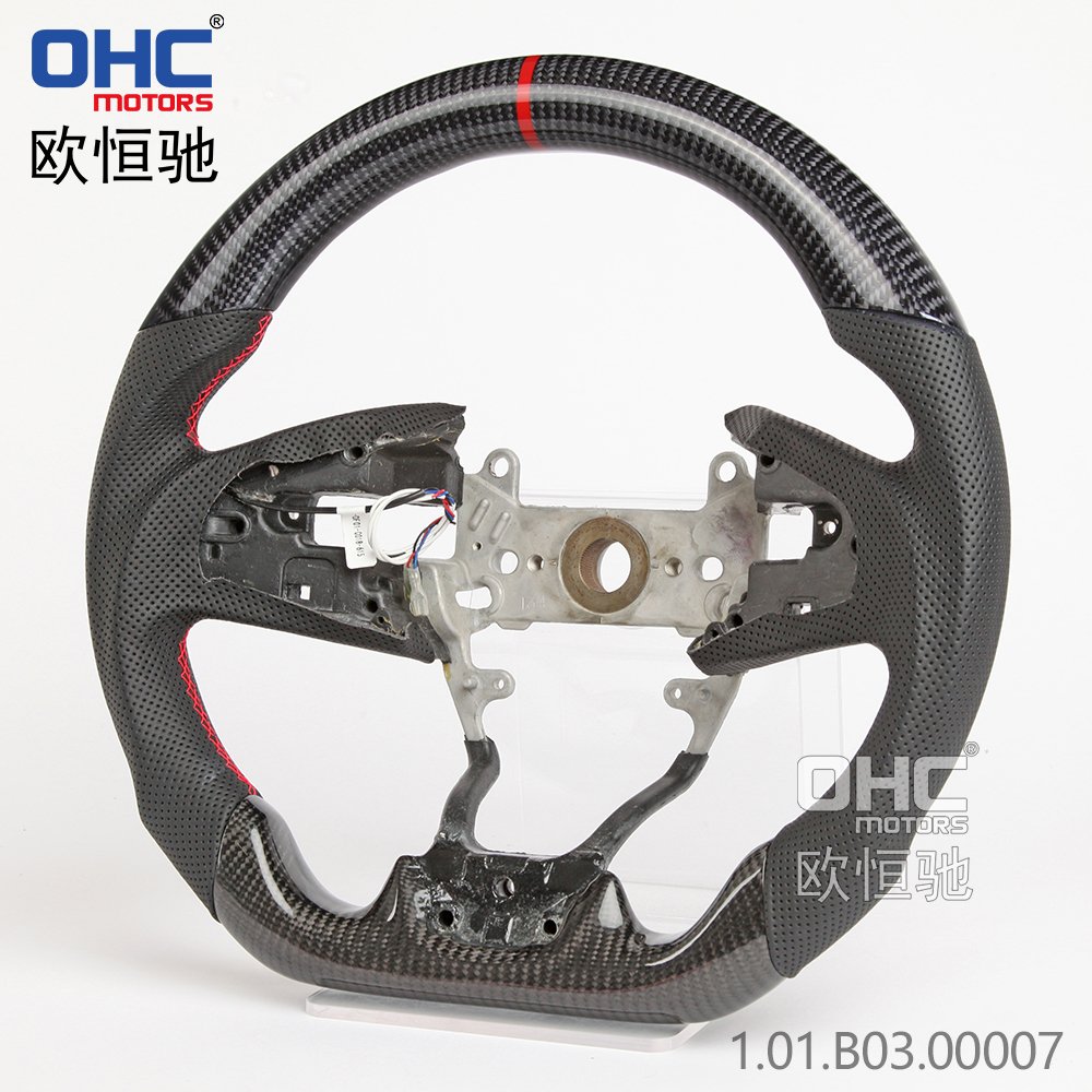 Real Carbon Fiber Steering Wheel For volante Honda USA Civic Type R Gen 10th carbon fibre Steering Wheels
