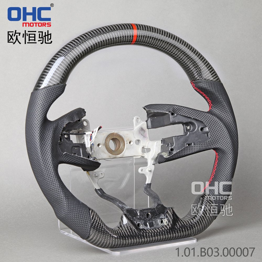 Real Carbon Fiber Steering Wheel For volante Honda USA Civic Type R Gen 10th carbon fibre Steering Wheels