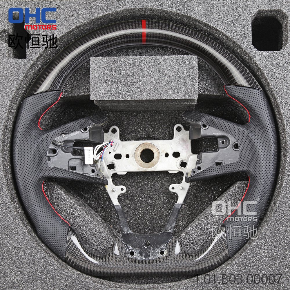 Real Carbon Fiber Steering Wheel For volante Honda USA Civic Type R Gen 10th carbon fibre Steering Wheels