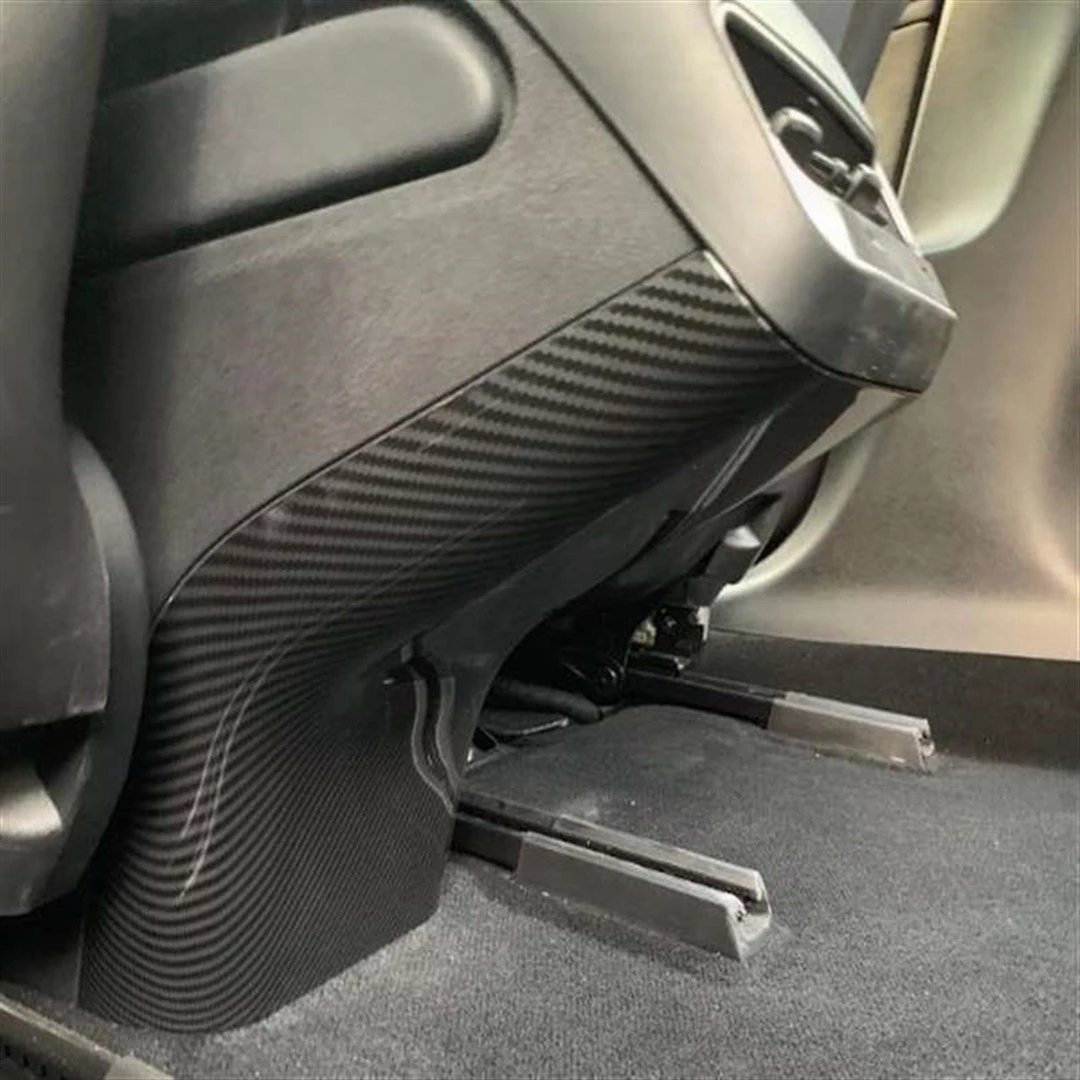 Matte Carbon Fiber for Tesla Model 3 Interior Armrests Box Rear Seat Anti-Kick Kickproof Protection Cover for Model Y