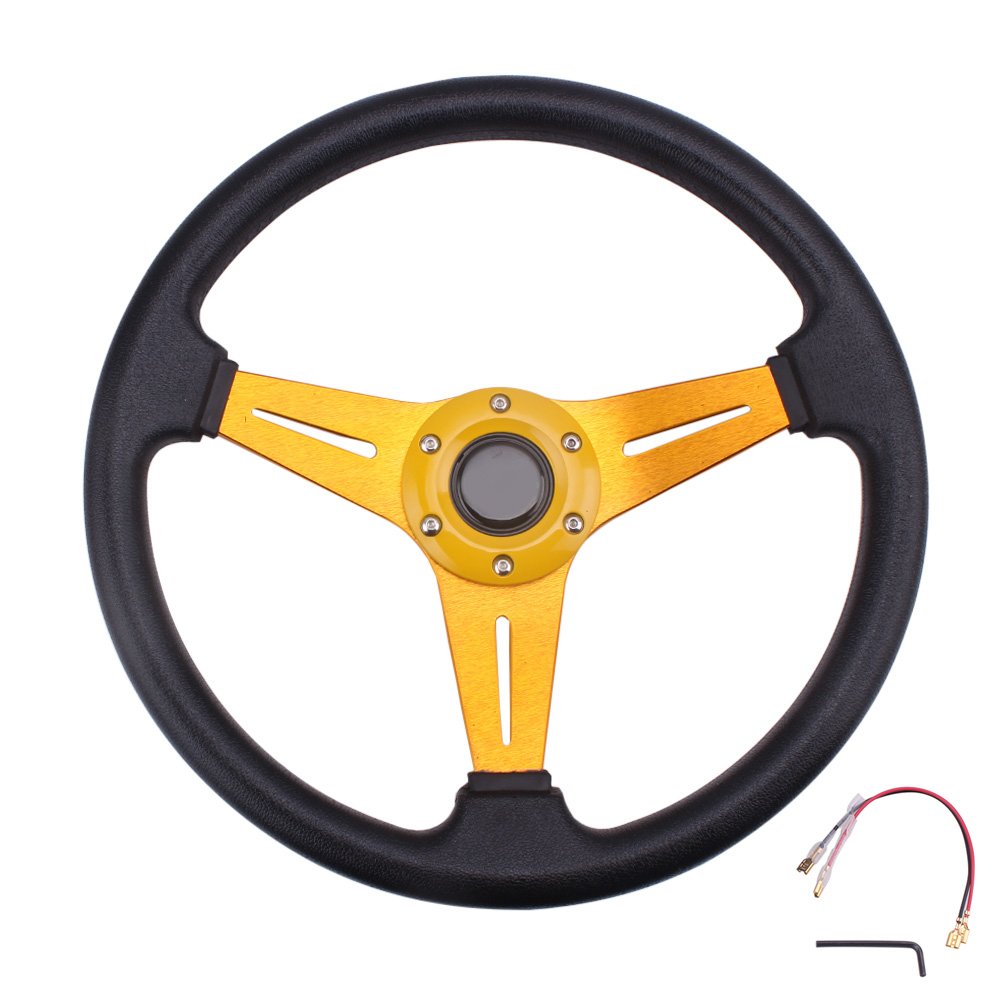 Factory sale 13inch PU sports car Steering Wheel Racing