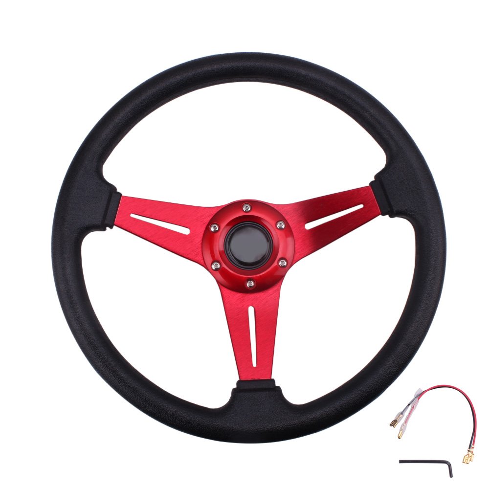 Factory sale 13inch PU sports car Steering Wheel Racing