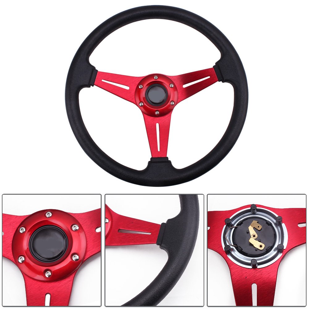 Factory sale 13inch PU sports car Steering Wheel Racing