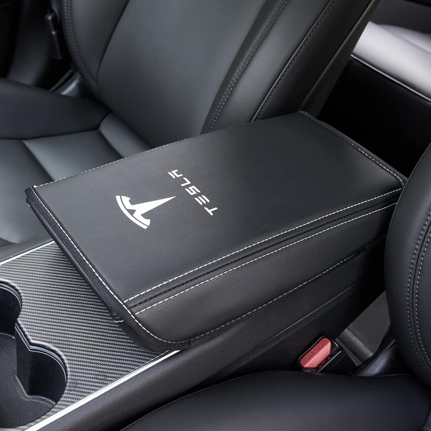 Tesla Model 3/Y Armrest Accessories Center Console Cover for Tesla - Car Armrest Box Cover Decoration Interior for Model 3 2017-