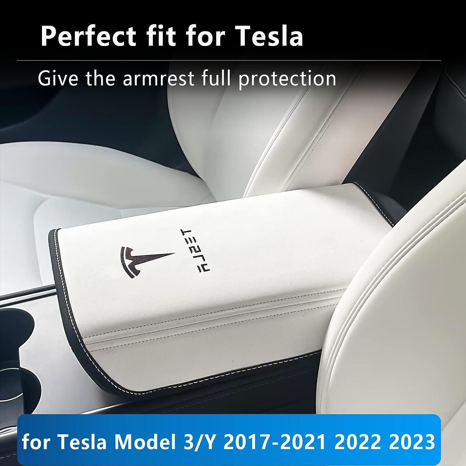 Tesla Model 3/Y Armrest Accessories Center Console Cover for Tesla - Car Armrest Box Cover Decoration Interior for Model 3 2017-