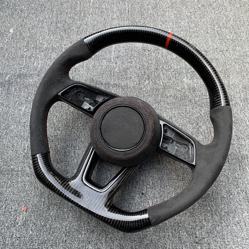 Customization Carbon Fiber Leather Steering Wheel Assembly Auto Interior Accessories For Audi A4 A5 A6 A7 A8 Q5 Q7 R8