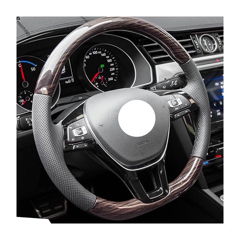For VW MK6 MK7 MK7.5 GTI R Polo White Stitching Steering Wheel Assembly Carbon Fiber With Red Back Label Assembly Accessories