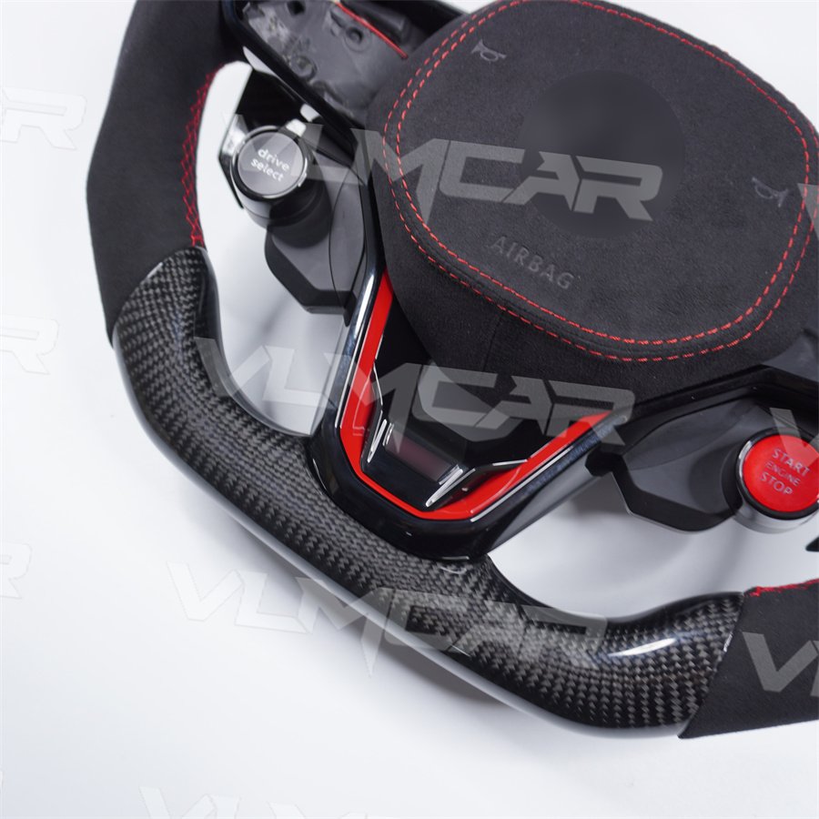 Customized carbon fiber steering wheel For Volkswagen MK8 LED steering wheel VW golf 6 7 8 R MK6 MK7 MK8 GTI steering wheel